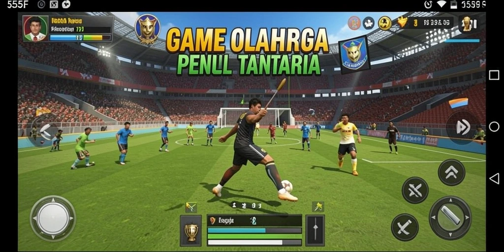 Tampilan gameplay mendebarkan dari 555F dalam olahraga.