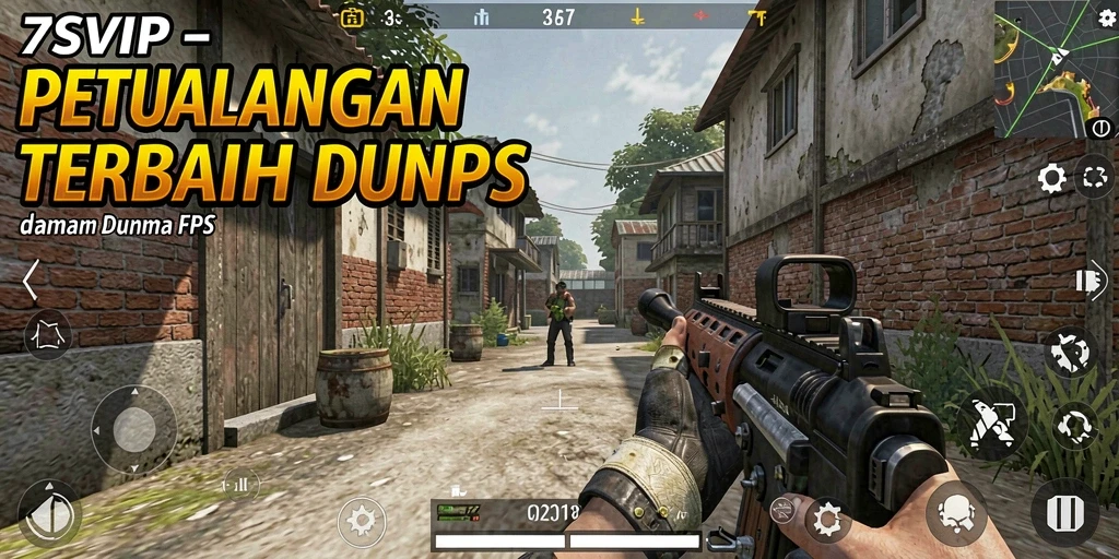 Tangkapan layar utama menampilkan aksi intens gameplay FPS.