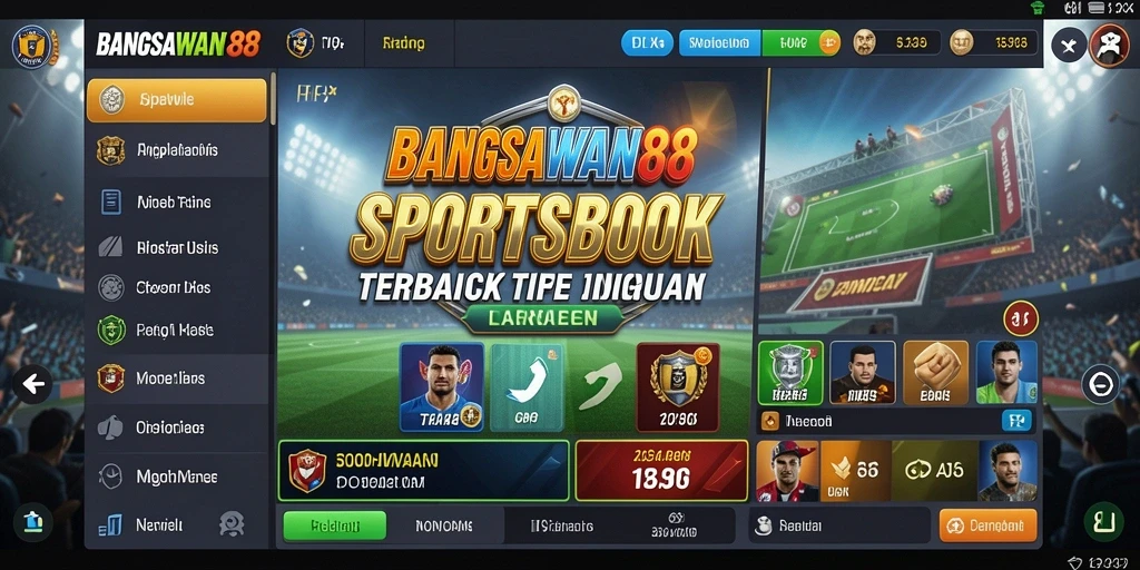 Tampilan interaktif dari gameplay taruhan di BANGSAWAN88.