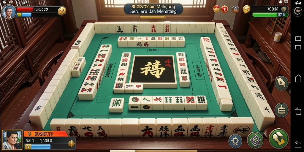 Tangkapan layar gameplay BUGISTOTO, menampilkan keseruan permainan Mahjong.