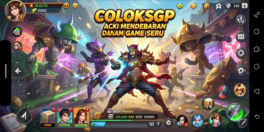Screenshot menampilkan aksi menegangkan dalam COLOKSGP.