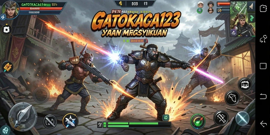 Screenshot utama GATOTKACA123 menunjukkan gameplay strategis yang seru.