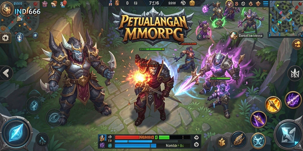 Tampilan gameplay menarik dari IND666 dengan aksi seru di dunia MMORPG.