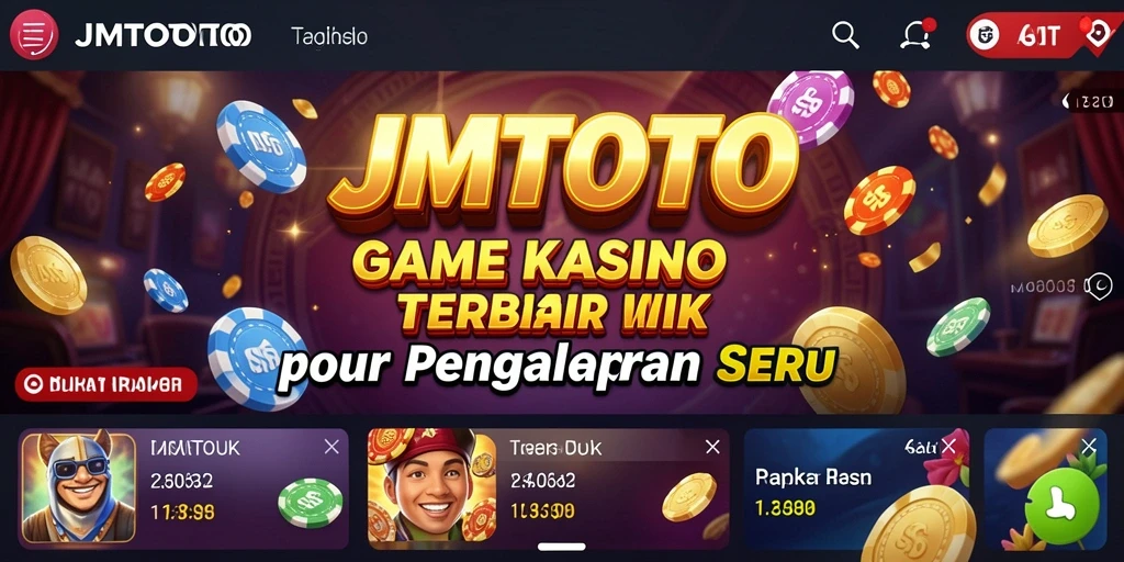 Tampilan utama JMTOTO menampilkan berbagai permainan Kasino yang menarik untuk dimainkan.