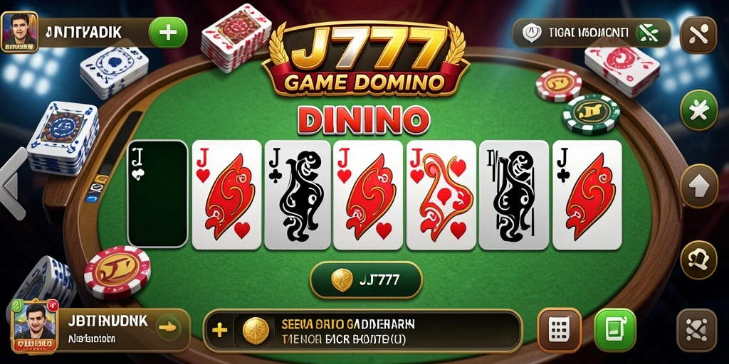 Screenshot gameplay JT777 menampilkan pertarungan seru dalam permainan Domino.