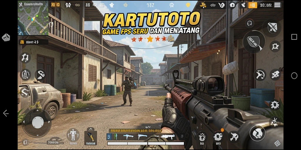 Tampilan gameplay menarik dari KARTUTOTO dengan aksi tembak-menembak.