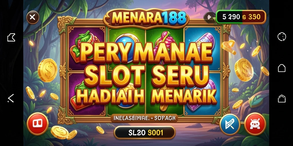 Tampilan gameplay MENARA188 yang mendebarkan dengan simbol slot yang berputar.