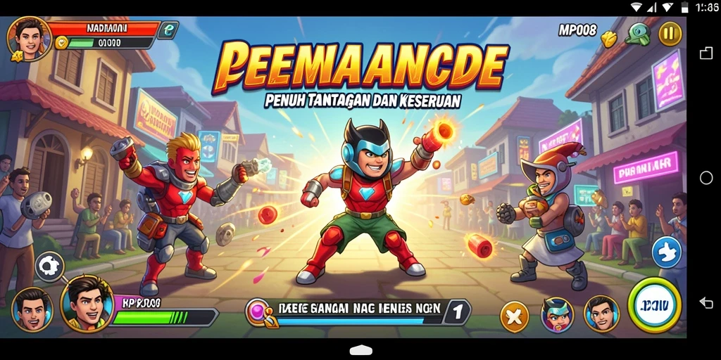 Screenshot MPO08 menampilkan gameplay seru dalam game Arcade.