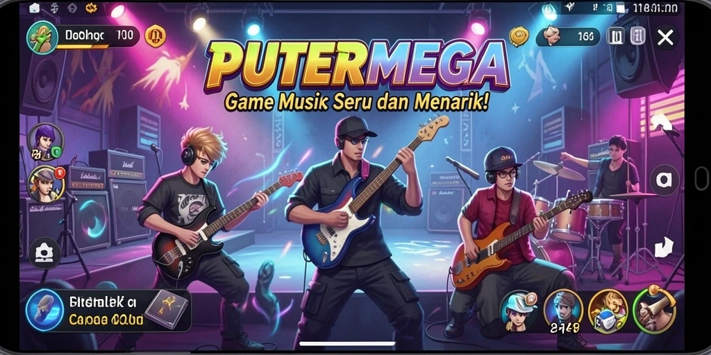 Tampilan gameplay PUTERMEGA yang seru dan penuh warna.