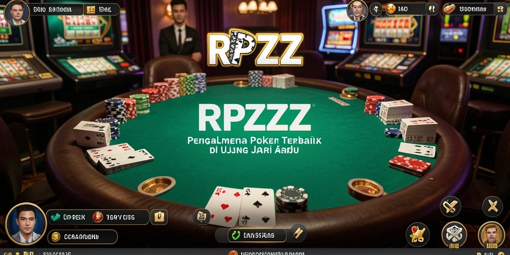 Screenshot utama RPZZZ menampilkan gameplay Poker yang seru dan menantang.