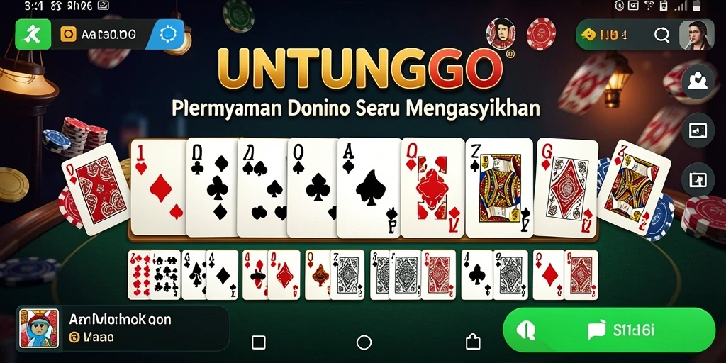 Tampilan menarik dari gameplay Domino di UNTUNGGO.